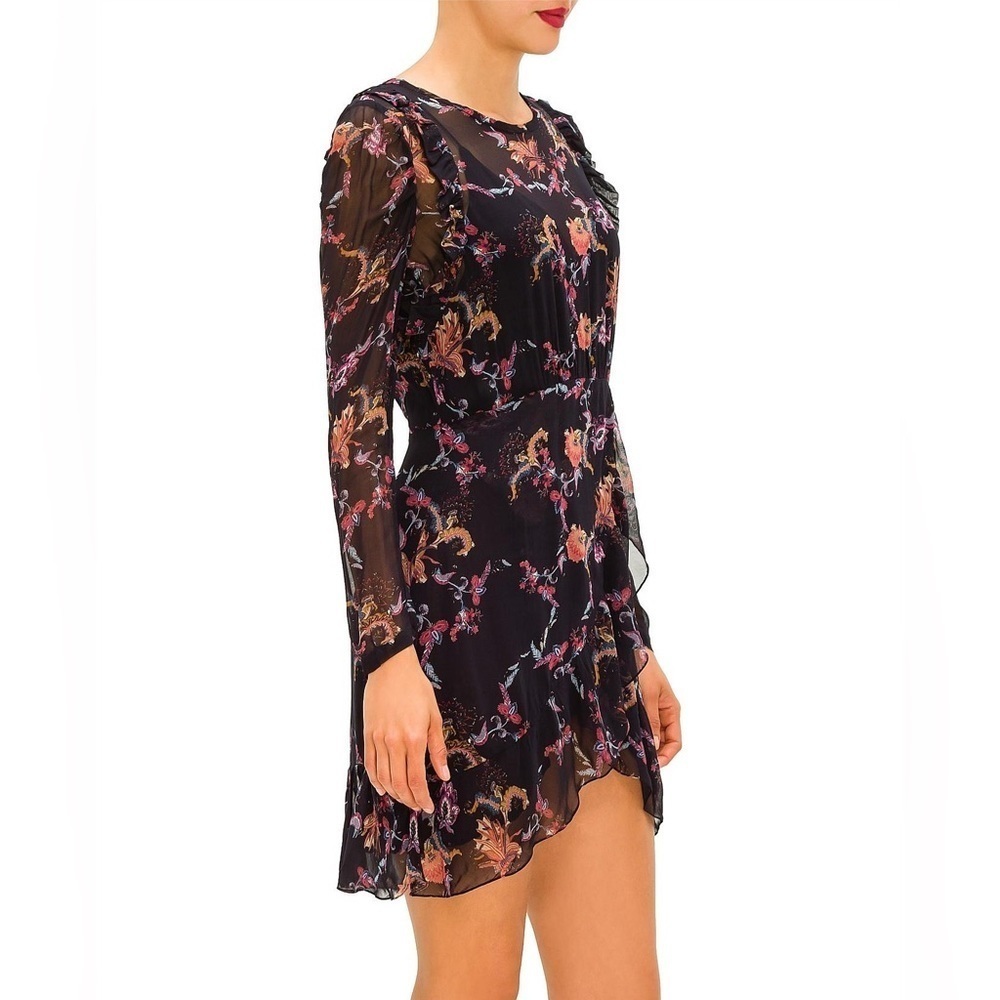 Iro Loxie Print Mini Ruffle Dress